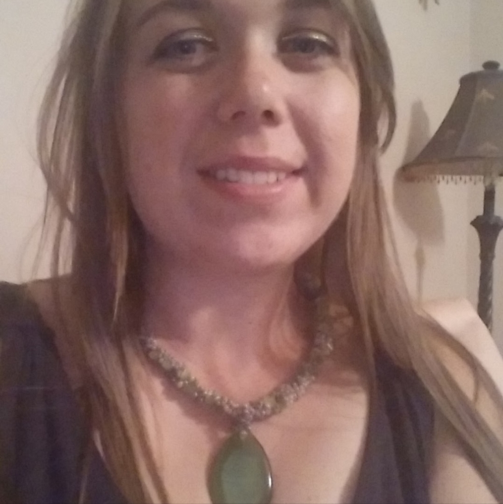 Handmade Green Crystal and shell Necklace